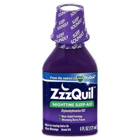 (Price/Case)Vicks Zzzquil Night Time Sleep Aid Liquid, 6 Fluid Ounce, 3 Per Box, 4 Per Case