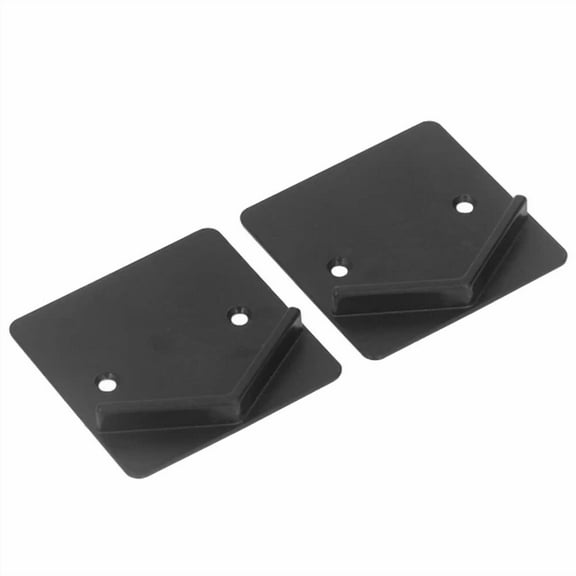 2Pcs Square End Shower Curtain Rod Holder Safe Mount Bathroom Accessories