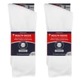 thumbnail image 6 of 6 Pairs of Premium Cotton Loose Top Diabetic Neuropathy Crew Socks (White, Sock Size 9-11, Fits men size 8.5 - 10), 6 of 6