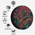 thumbnail image 4 of Motif Cachemire Coloré Polyester Universel Housse de Roue de Rechange pour Remorque RV SUV Camion Campeur, 4 of 5