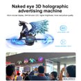 thumbnail image 4 of yeacher PD42 Naked Eye 3D Holographic Display - 42cm Circular LED Fan Screen with 244 LEDs, Wall-Mounted Ad Machine, 16GB Memory, Multi-Operation Modes, Lightweight Design, 100-240V Global Voltage, 4 of 7