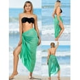 thumbnail image 3 of HAPPY BAY Summer Swim Cover up Sarong Coverups for Women Chiffon Long Bathing Suit Beach Wraps Sheer Bathing Suit Bottom Beachwear One Size Solid, Sea Green, 3 of 4