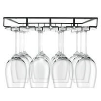 Maypes Wine Glass Holder – Practical Under Cabinet Wine Glass Hanger – Heavy-Duty Metal Wine Glass Holder Under Cabinet – Space Saving Hanging Wine Glass Rack for Kitchen and Bar - 4-Rack