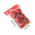 thumbnail image 3 of Juego de 6 adornos navideños irrompibles Taotanxi para árbol de Navidad (aprox. 4 cm), brillantes y festivos, color rojo., 3 of 5