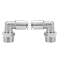 thumbnail image 2 of Conector rápido neumático de codo de cobre, 2 piezas Conectores rápidos de manguera de aire de codo de 8 mm niquelado totalmente de cobre Conexión rápida de manguera de aire BSPP Diseño revolucionario VoborMX herramienta, 2 of 8