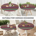 thumbnail image 7 of Elastic Edge Round Table Cover in Floral Boho Print, 44 Inch Fits 38-42 Inch Tables Durable, 7 of 7