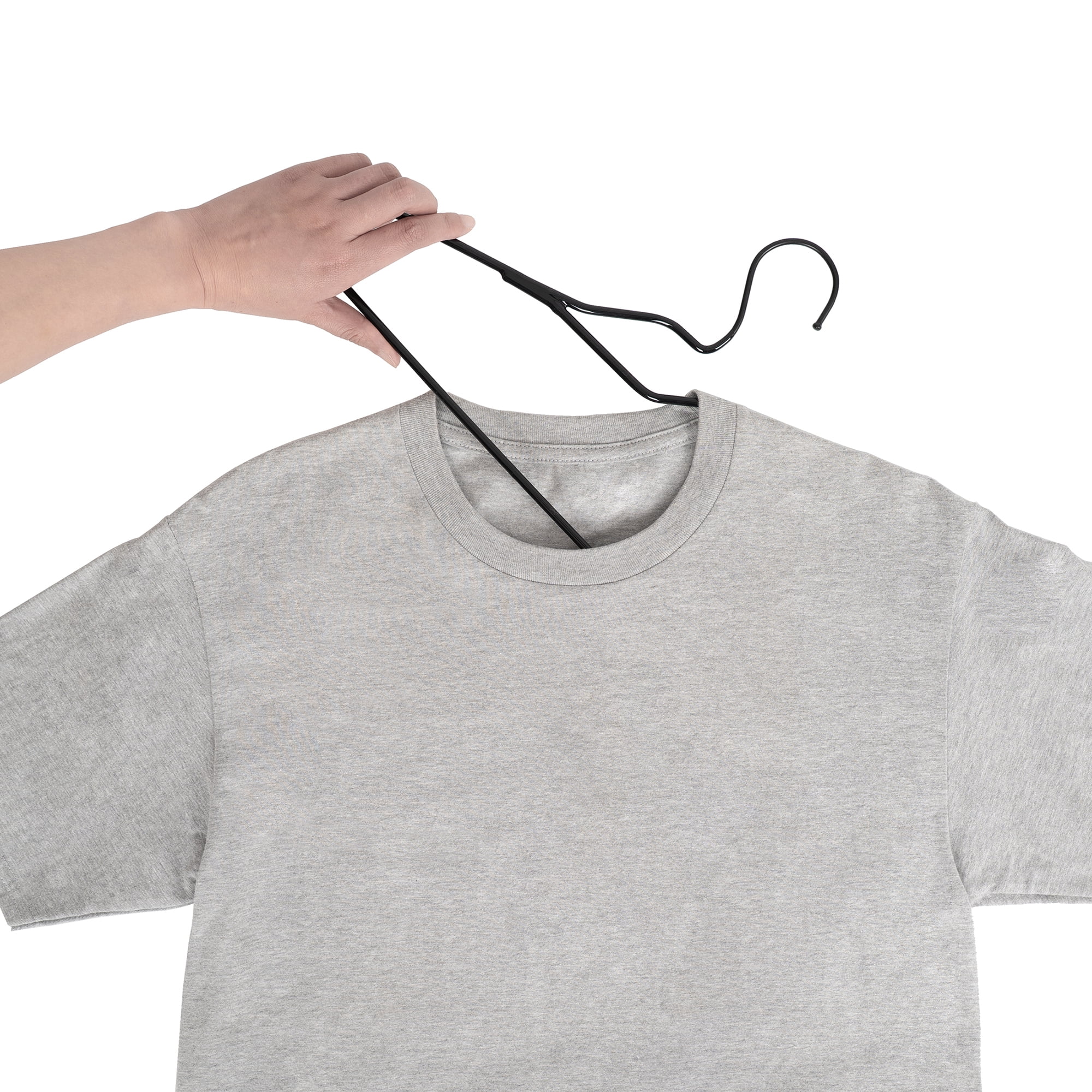 (3 pack) Better Homes & Gardens Non-Slip Clothes Adult Hangers with Chrome Hook 10 Pack, Black