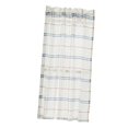 thumbnail image 1 of veasfak Rod Pocket Checked Linen Window Voile Curtain Valance Tier Blue 74x60cm, 1 of 9