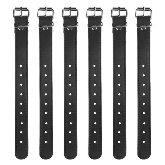 Lylong 6Pcs Bicycle Basket Strap Adjustable Leather Bike Basket Straps For Fixing Most Bicycle Front Handlebar Baskets Cycling Access