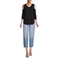 thumbnail image 5 of Nine.Eight Women’s Cold Shoulder Blouse, 5 of 5