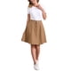thumbnail image 2 of FALDA DE JEAN DENIM CASUAL DE CINTURA ALTA EN A PARA MUJERES INSPIRADA CHIC L MARRÓN, 2 of 6