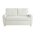 thumbnail image 2 of Serta Grant Scandinavian Convertible Loveseat with Full Size Sleeper, Ivory Boucle Fabric, 2 of 11