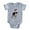 Heather Gray, variant on - Boston Terrier Santa - Cute Infant Baby Football Bodysuit