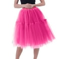 thumbnail image 3 of WRKEKC Flowy Skirts for Women Mesh Tulle Tiered Skirt with High Waist Elastic Band for Party Ball Gown Look, 3 of 3