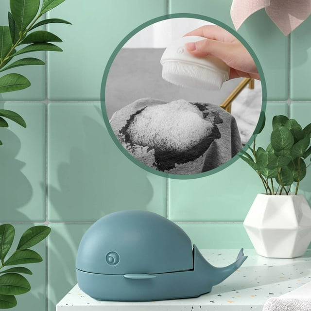 Fiudx Cepillo de Ballena Adorable, Cepillo para Ropa y Zapatos, Herramienta de Limpieza Suave Que No Suelta Pelo, Esencial para Uso Doméstico Duradero, Cuidado de Ropa y Calzado, Limpieza Sin Esfuerz