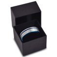 thumbnail image 3 of P. Manoukian Tungsten Wedding Band Ring 6mm for Men Women Blue Grey Flat Cut Brushed Polished Lifetime Guarantee Size 7, 3 of 4