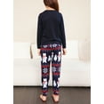 thumbnail image 4 of Elippeo Christmas Family Pajamas Matching Set, Bear Print Long Sleeve T-shirt with Pants Sleepwear Loungewear, 4 of 10