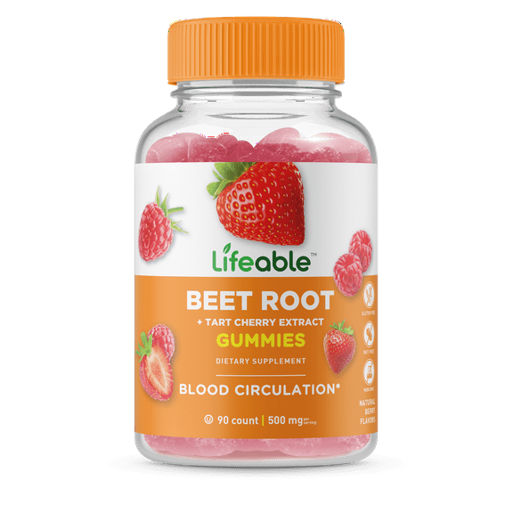 Lifeable Beet Root Vitamin Gummies – 500 mg – 90 Gummies