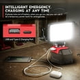 thumbnail image 3 of Portable LED Work Light for Milwaukee M18 18v Battery,Ecarke LED Flood Light 72W 6800 Lumens of Brightness with USB&Type C Charging Port & Low Voltage Protection,Cordless Work Light (Bare Tool Only), 3 of 7