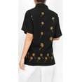 thumbnail image 2 of HAPPY BAY Women's Casual Hawaiian Blouses Shirt Blouse Short Sleeve Dress Tops Tee Button Up Shirts for Women S Palm Tree, Black, 2 of 5