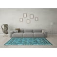 thumbnail image 3 of Ahgly Company Indoor Rectangle Oriental Light Blue Traditional Area Rugs, 5' x 7', 3 of 4