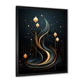 thumbnail image 2 of Designart "Golden Minimalistic Line Art in Black and Gold III" Abstract Framed Wall Art - Modern Gold Abstract Entryway Framed Wall Art, 2 of 6