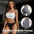 thumbnail image 4 of Thongs for Women - white Spiderweb cobweb black print No Show Seamless Womens Thongs Underwear, Breathable G String Thongs for Women, Ladies Stretch Low Rise Thong Bikini Panties Briefs, 4 of 5
