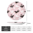 thumbnail image 2 of Picia Swan And Flowers2 Pattern Bone China Decorative Plate – Wall Decor with Stand and Adhesive, Elegant Ornament for Living Room, Office, or Entryway-7in, 2 of 6