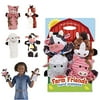 Melissa & Doug Farm Friends Hand Puppets (Set of 4) - Cow, Horse, Sheep, and Pig