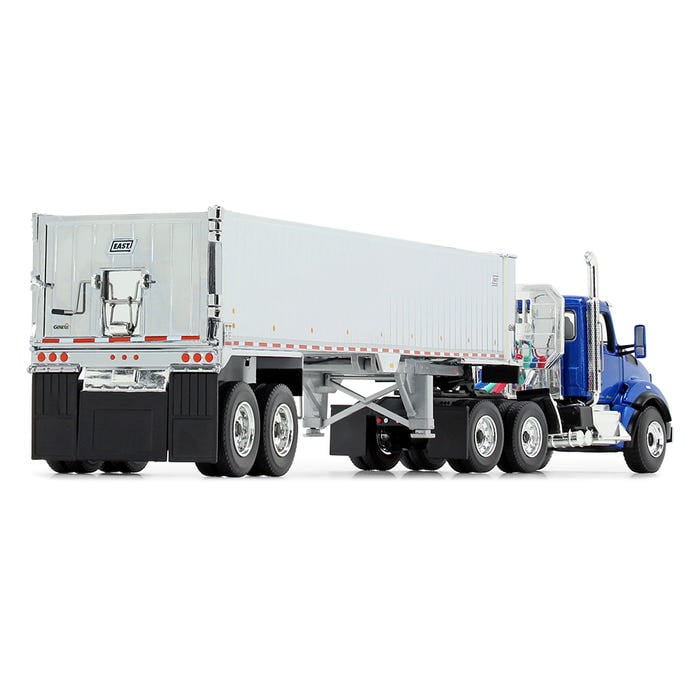 Kenworth T880 Day Cab with East Genesis End Dump Trailer Surf Blue