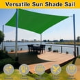 thumbnail image 2 of Shade&Beyond 7'X13' Rectangular Sun Shade Sail Canopy Tent - Durable Shade Cloth for Patio, Carport & Backyard UV Protection，Dark Green, 2 of 5