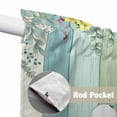 thumbnail image 4 of Cute Easter Bunny Swag Valances for Windows 2 Pack, Kitchen Window Curtains 36 Inch Length, Eucalyptus Leaves Colorful Eggs Wooden Privacy Swag Curtains for Living Room/Bathroom 36"x36", 4 of 8