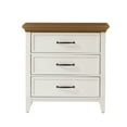 thumbnail image 4 of Better Homes & Gardens Canton 3-Drawer Nightstand, Textured White and Light Honey, 4 of 9