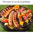 thumbnail image 3 of Stainless steel barbecue tongs with wheels - 30cm - for kitchen, barbecue and plancha, 3 of 4