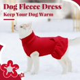 thumbnail image 4 of 1Pack Small Dog Fleece Shirt Turtleneck Dogs Sweater Vest, Puppy Winter Fall Clothes Pet Sweatshirt with D Ring, Warm Dog Fleece Dresses Pet Pullover Puppy Jacket, Dogs Cold Weather Coat Pet Apparel, 4 of 6
