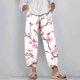 thumbnail image 4 of Pantalones de Mujer Traje Verano Cómodo de Moda Impreso Pantalones Recortados, Pantalones Elásticos Casuales, 4 of 5