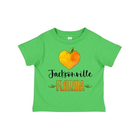 

Inktastic Jacksonville Florida Orange in Heart Gift Toddler Boy or Toddler Girl T-Shirt