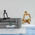 thumbnail image 2 of Escultura de pensador abstracto, figura decorativa, adorno para sala de estar, dormitorio, estantería, armario, chimenea, artesanía creativa., 2 of 8