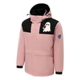 thumbnail image 3 of Jinhomg Unisex Winter Rain Jacket Thermal Cozy 4 Heated Zones Heating Coats Plus Size Detachable Hooded Puffer Coat Without Battery Clearance Items for Women Pink M, 3 of 5