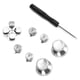 thumbnail image 4 of Controlador de juego Botones de aleación de aluminio Juego de palanca de pulgar Piezas de repuesto para PS4Plata, 4 of 8