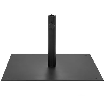 Best Choice Products 38.5lb Steel Square Patio Umbrella Base Stand w/ Tightening Knob and Anchor Holes - Black