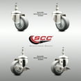 thumbnail image 2 of 3 Inch 316SS Thermoplastic Rubber 3/8 Inch Threaded Stem Caster Set 2 Brake SCC, 2 of 2