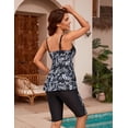 thumbnail image 2 of Set Tankini Hanna Nikole 2025 para mujer con pantalones cortos capris, 2 of 6