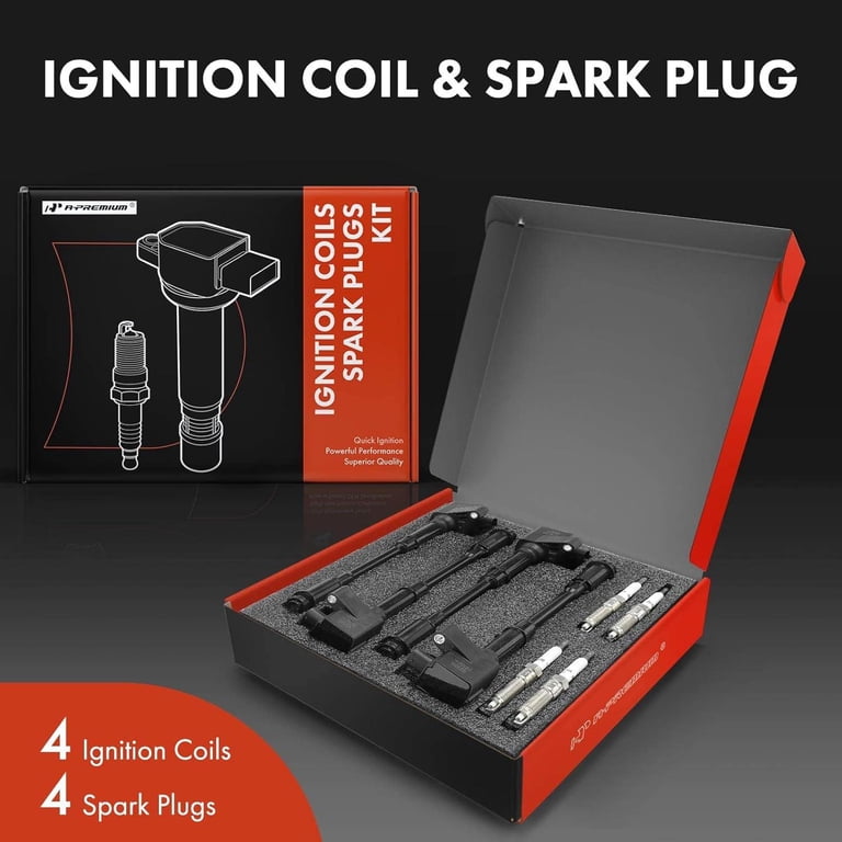 4X OEM Ignition Coil & 4X Iridium Spark Plugs For Ford Escape