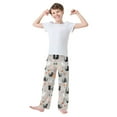 thumbnail image 2 of FORMRS Boys Pajama Pants with Pockets Size 6-8Y Kids Lounge Sleep Bottoms, Gray Cartoon Pattern, 2 of 8