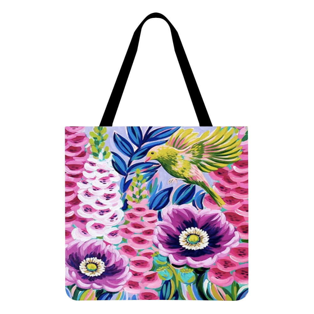 TBOLINE Unisex Adult Flowers Printed Ladies Shoulder Shopping Bag
