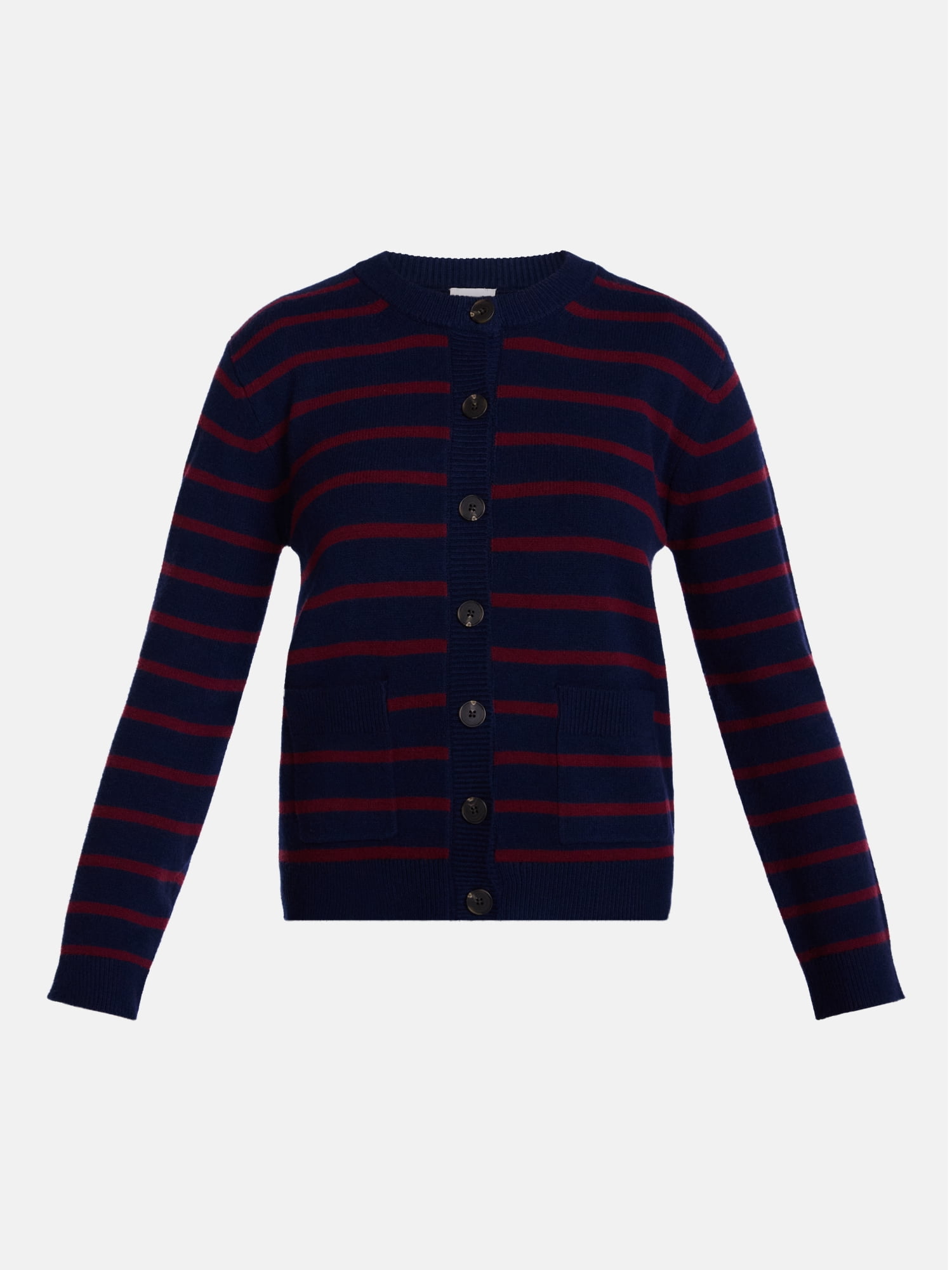 Scenario Women's Crewneck Cardigan with Patch Pockets, Lightweight, Sizes XS-XXXL