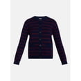 thumbnail image 6 of Scenario Women's Crewneck Cardigan with Patch Pockets, Lightweight, Sizes XS-XXXL, 6 of 6