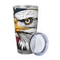 thumbnail image 2 of Balery American Bald Eagle Pattern 20oz Insulated Car Cup with Dual Drink Lids, Stainless Steel Travel Mug Eco-Friendly and Leak-Proof-Without Straw, 2 of 8