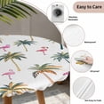 thumbnail image 3 of Palm Trees Round Tablecloth for 55-60 Inch Tables, Fitted Table Cover with Elastic Edge, Watercolor Tropical Flamingo Summer Waterproof Outdoor Table Cloth Protector for Patio Garden Dinner Picnic, 3 of 9